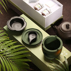 Ceramic warmer components, warming dish and candle holder