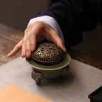 Olive Green Ceramic Incense Burner — original product photograph