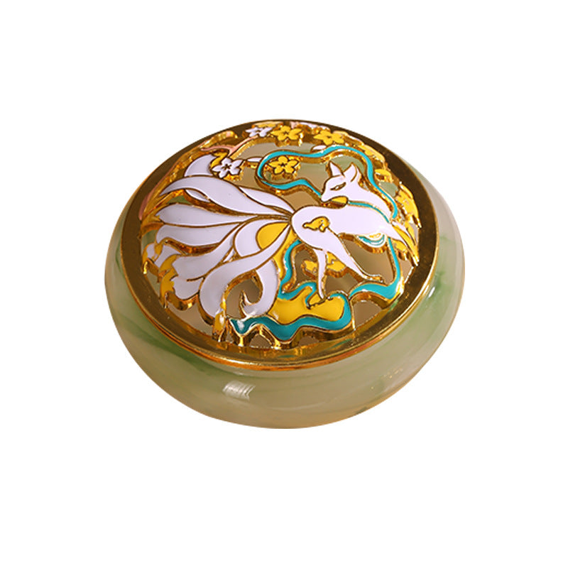 Nine-Tailed Fox Glass Incense Burner — original product photograph