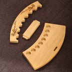 Three parts of the removable bamboo incense display stand
