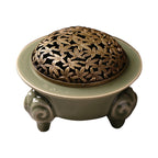 Olive Green Ceramic Incense Burner — original product photograph