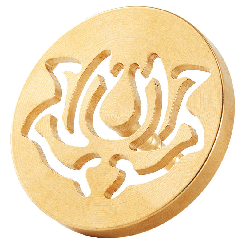 Brass incense pattern mold — Lotus