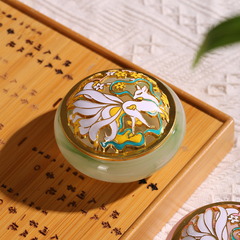 Nine-Tailed Fox Glass Incense Burner — original product photograph