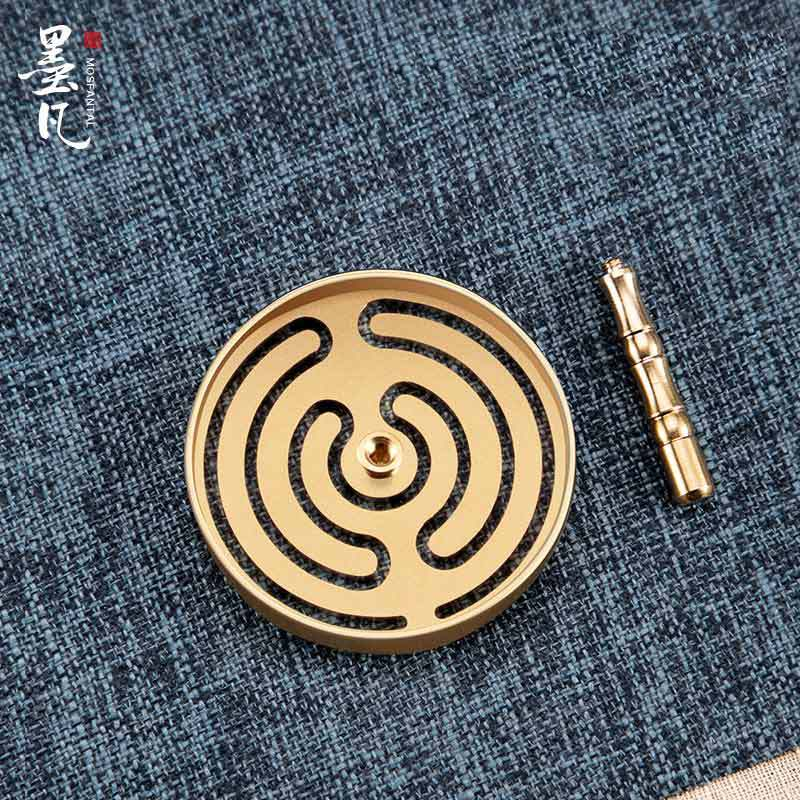 Brass incense pattern mold — Concentric Circles