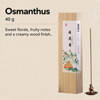 Osmanthus incense in an illustrated wooden box, 40 g